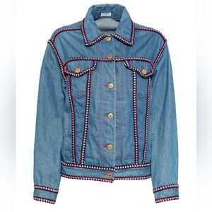 Chanel 1993 Vintage Embellished Denim Jacket, EU36